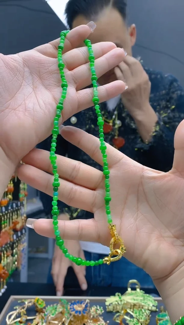 【闪购商品】翡翠耳饰合金153翡翠锁骨链