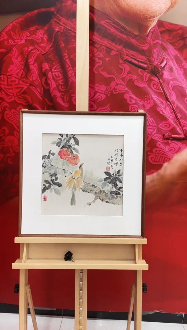 国画Y-戈壁老师绘画作品-1平尺花鸟展览原作不带框