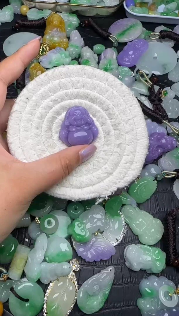 颈饰未镶嵌翡翠张****)缅甸翡翠吊坠