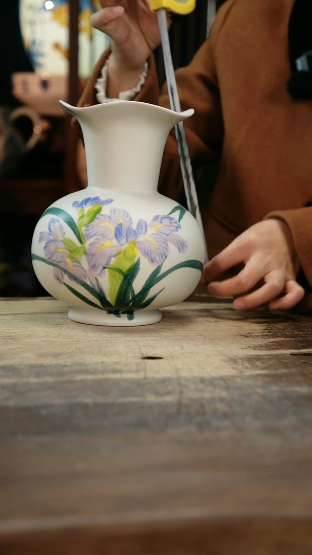 【闪购商品】瓷片景德镇纯手工釉下彩精品花瓶