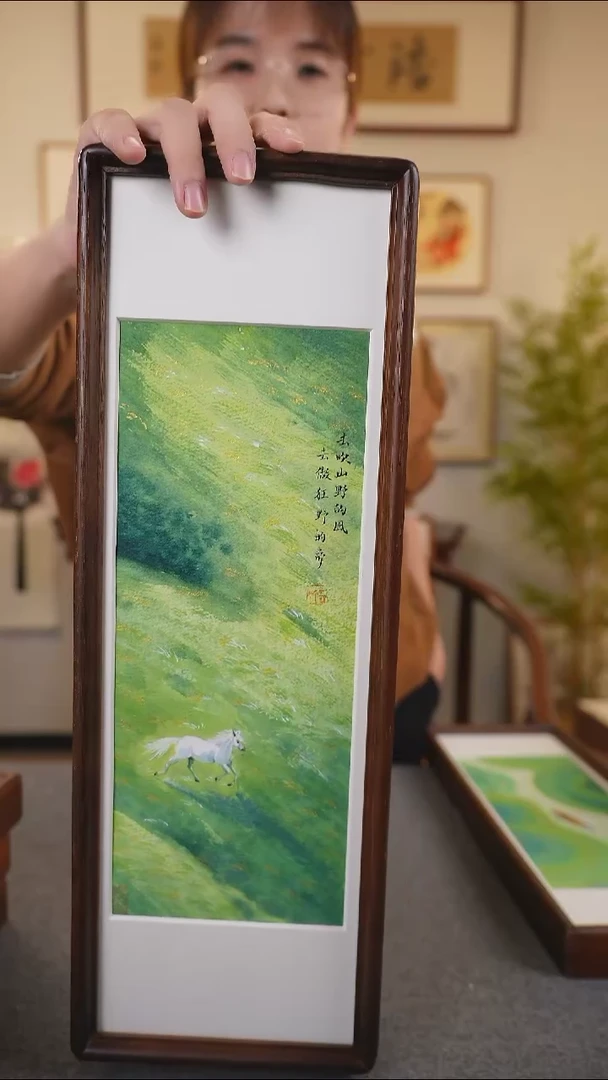 横款鹿鸣现代美术馆-岳倚竹老师作品