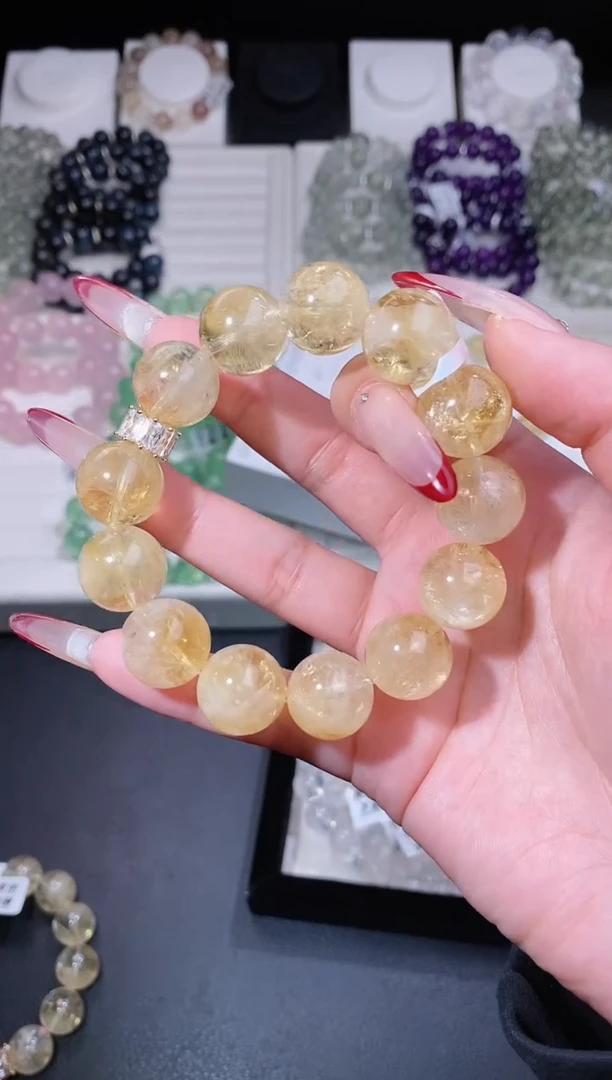 【闪购商品】水晶手链合金115.68柚子碎冰冰手串 多样性发其一