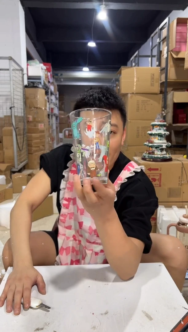 瓷片皮克斯合集玻璃水杯