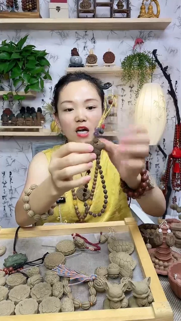 泥塑白茶茉莉手机环