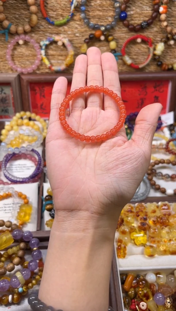 【闪购商品】南红玛瑙手链未镶嵌南红算盘珠
