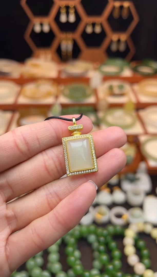 银S925镶嵌和田玉挂件福利