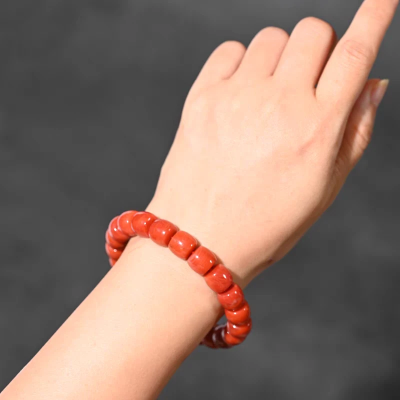 015号橘莫色10mm精品直切手串