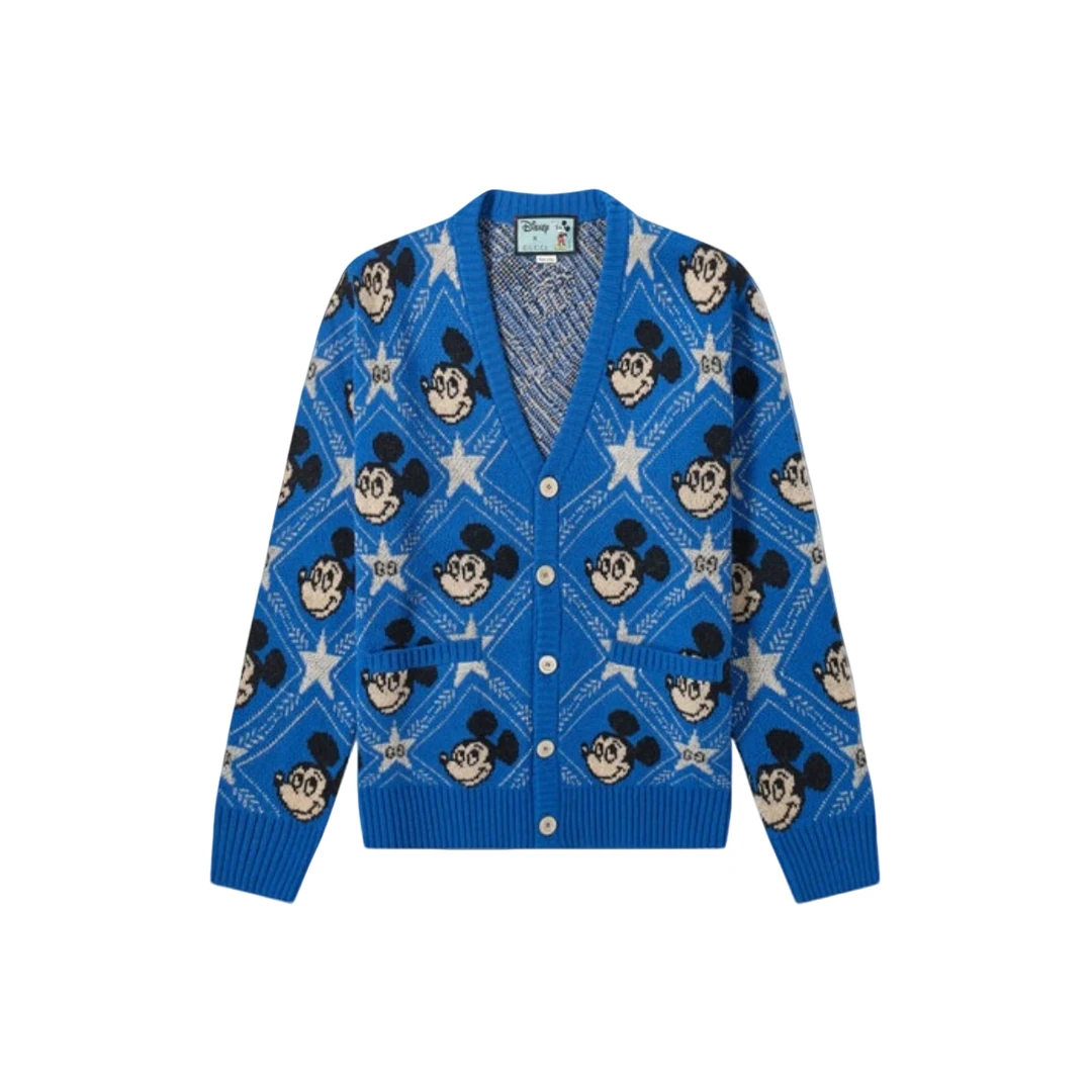 99新 GUCCI/古驰 汤/P245722953/ 米奇头针织开衫 外套 XL