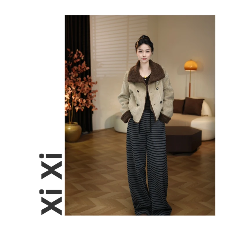 【XiXi】2025秋冬新款高定时尚显瘦羊毛外套BN25877