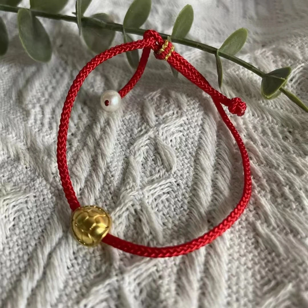 【SG】足金龟壳珍珠手绳