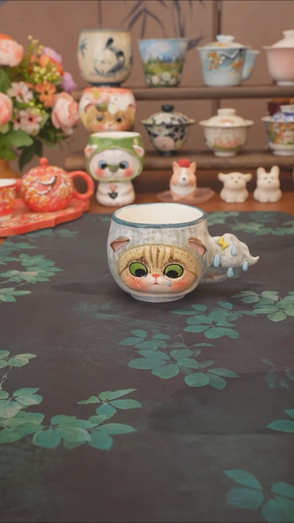 菜老头  猫猫马克杯