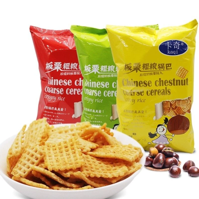 卡奇锅巴板栗粗粮咸蛋黄200g麻辣龙虾锅巴袋装休闲办公室小零食