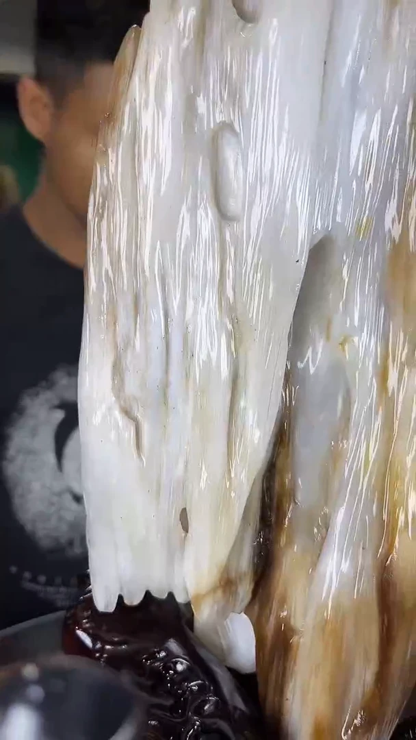 缅甸天然树化玉摆件