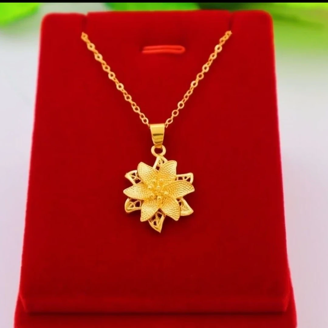 精美荷花0字链百搭时尚