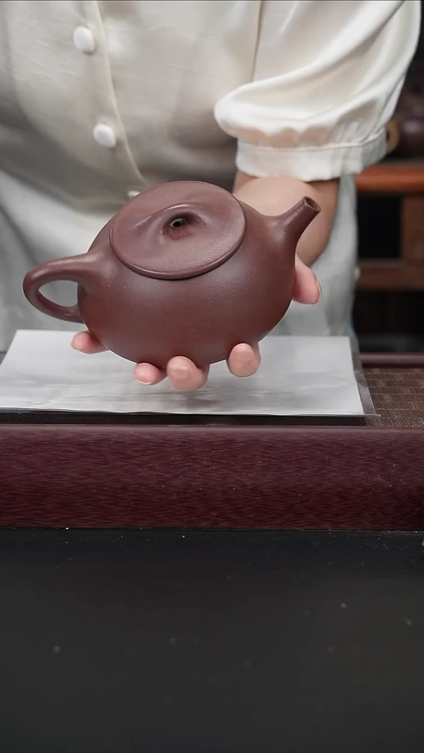 茶壶紫砂战旗底槽青景舟满瓢