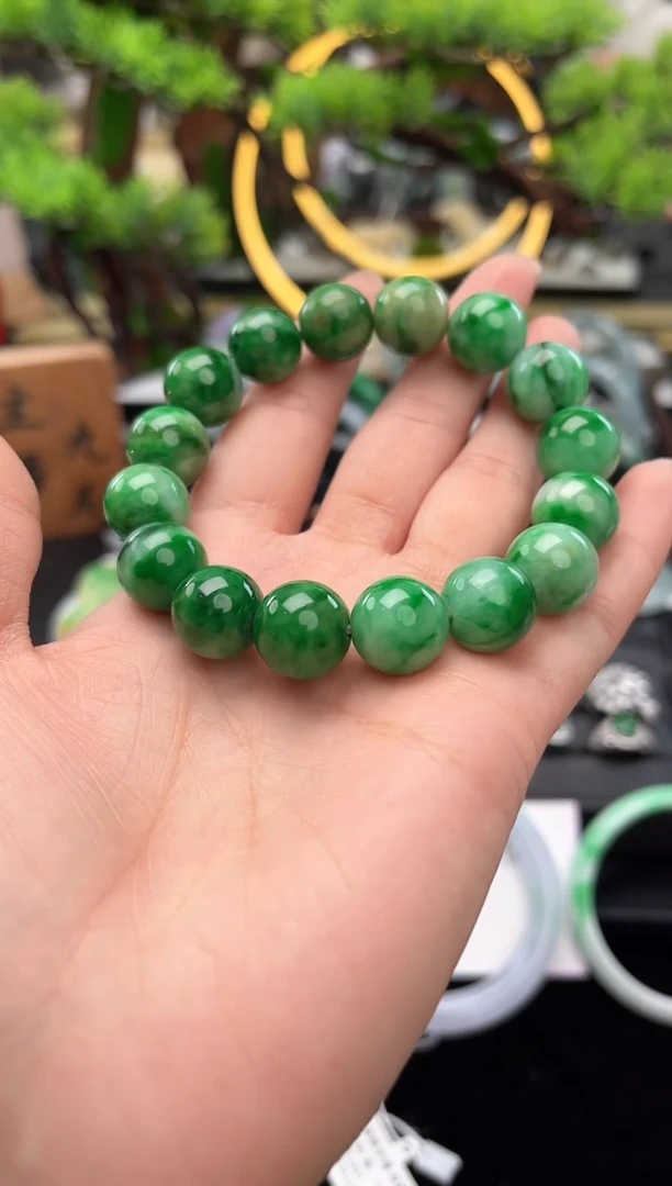 未镶嵌手串翡翠珠串