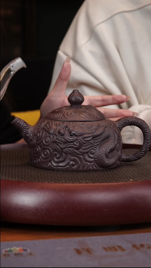 【闪购商品】紫砂茶壶1-122 YXM赤龙幻彩紫泥500cc