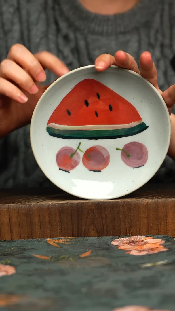 杯釉下彩手工手绘同款陶器