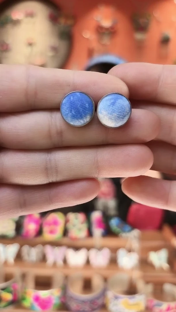 织绣非遗苗绣刺绣耳钉9