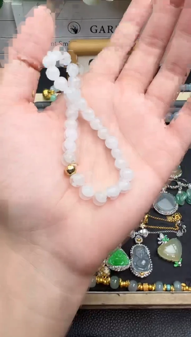 吊坠(不含链)18K金镶嵌翡翠勿拍