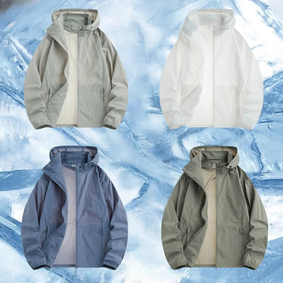 JEEP吉普男女同款可拆卸帽新款轻薄防晒服钓鱼服男士t恤短袖冰丝