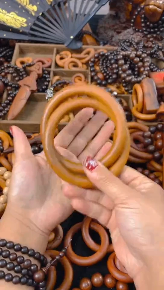 【闪购商品】枣木木雕乾坤圈75圈口一物一拍