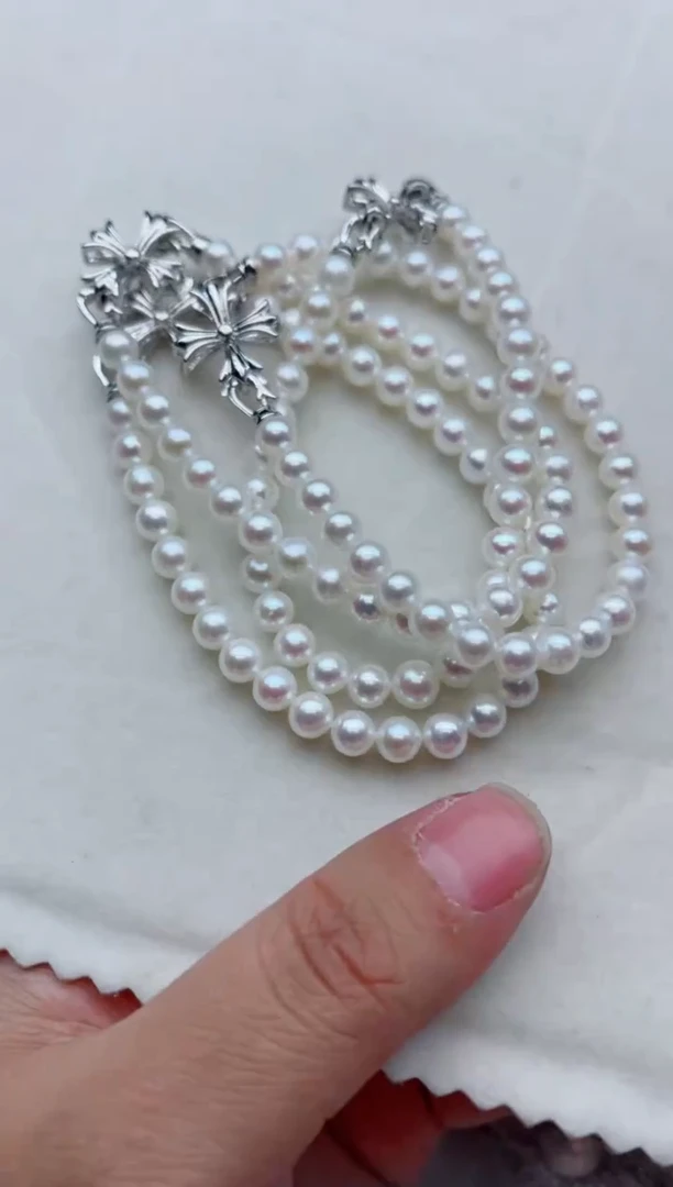 未镶嵌手链淡水珍珠多样性发其一，非无暇
