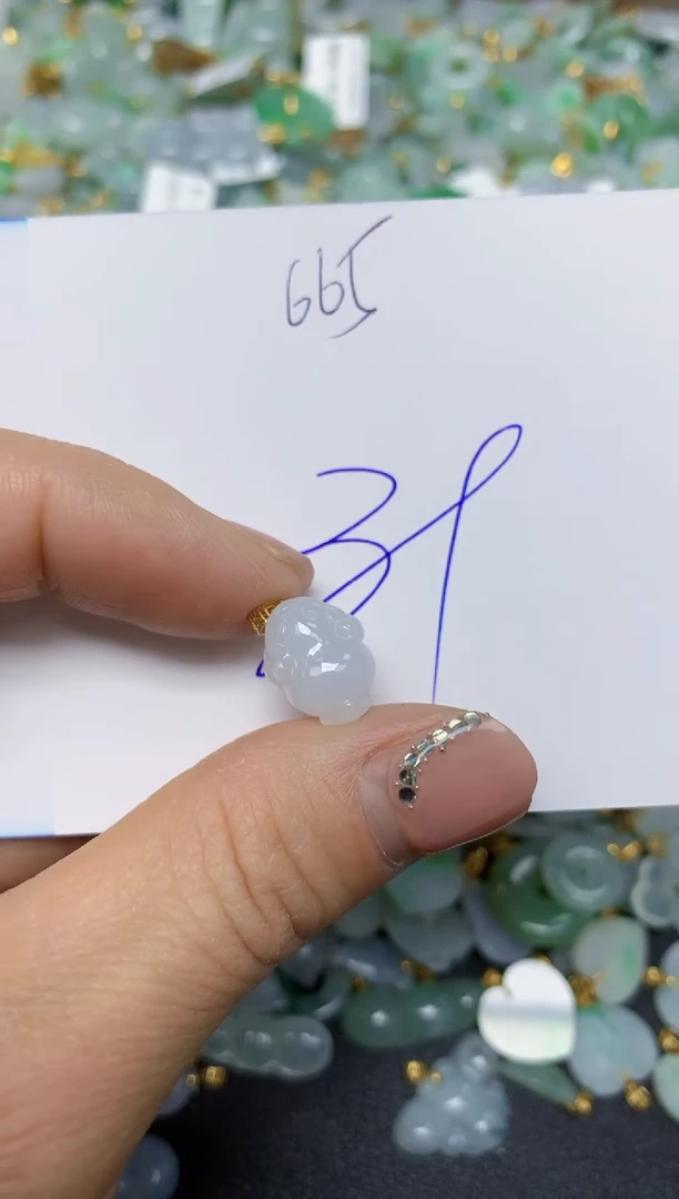 【闪购商品】翡翠挂件18K金镶嵌 天然翡翠A货