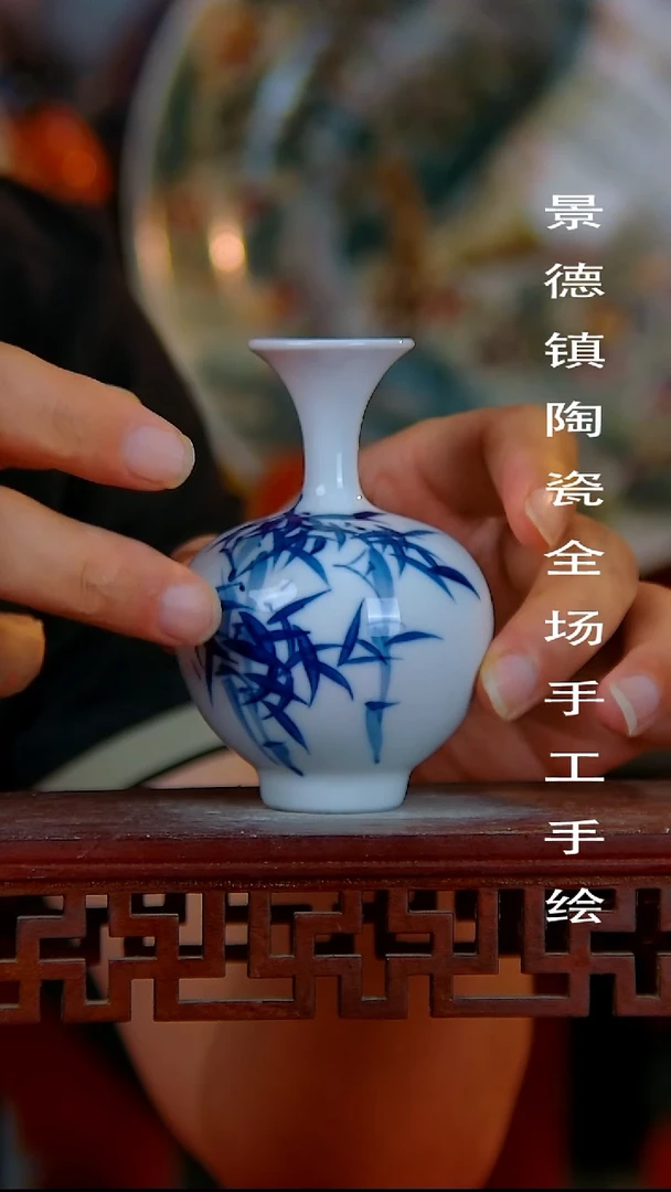 摆件手景德镇陶瓷 全场手工绘