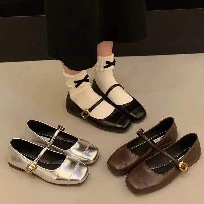 春季时尚小皮鞋英伦风软底舒适百搭款乐福单鞋16-3