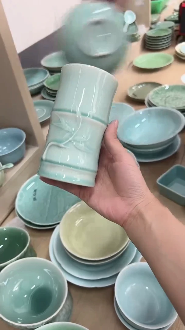 龙泉云间青瓷小米茶器