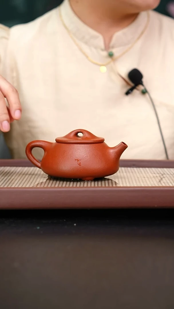茶壶紫砂小煤窑朱泥粗砂景舟石瓢220cc肖江群