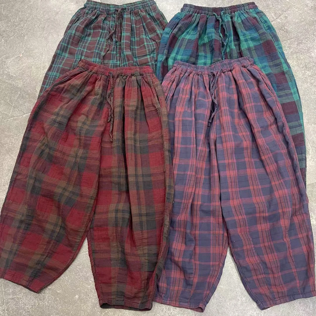 HY      单层格子裤