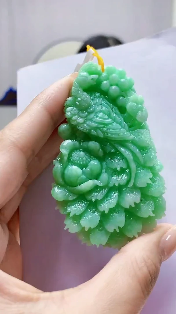 未镶嵌定制翡翠4812MM-毛货挂件128