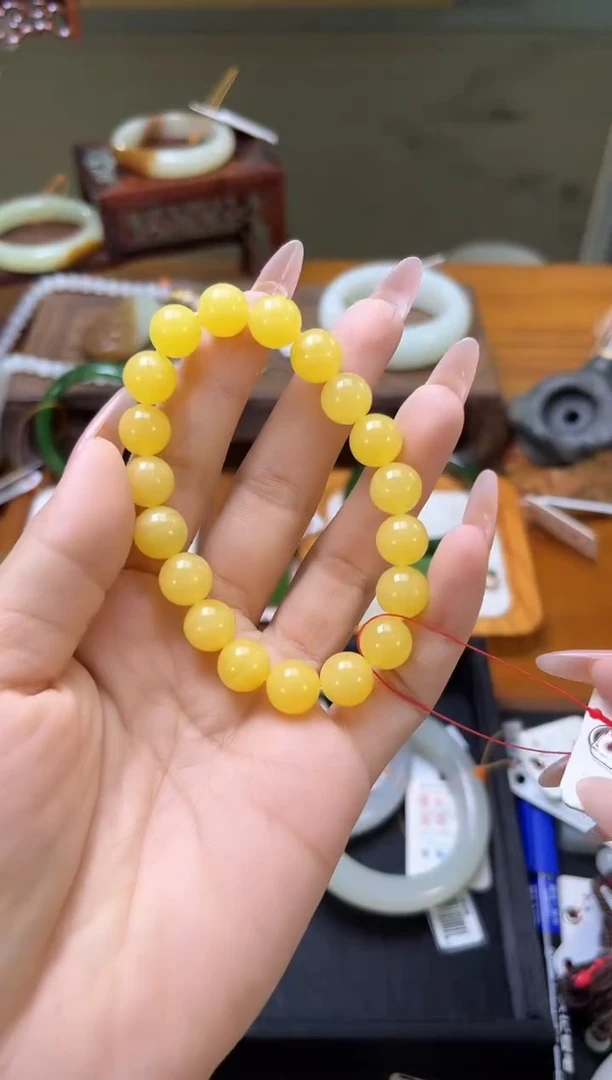 手串蜜蜡未镶嵌卡10蜜蜡 圆珠