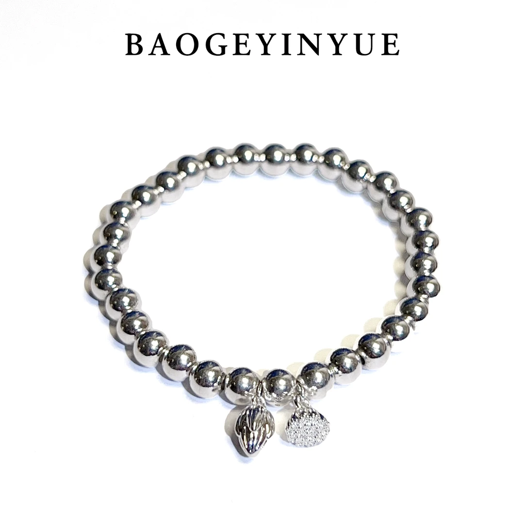 足银手链 两世清欢古法莲心莲蓬手链女生小清新个性气质简约手链