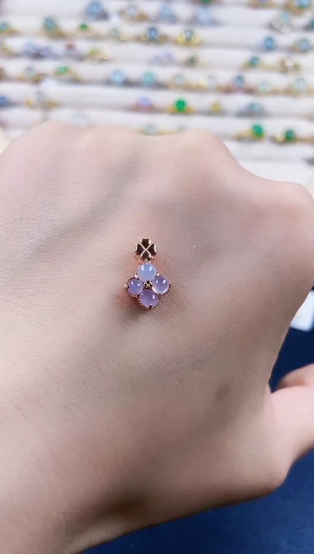 翡翠银S925镶嵌颈饰218989