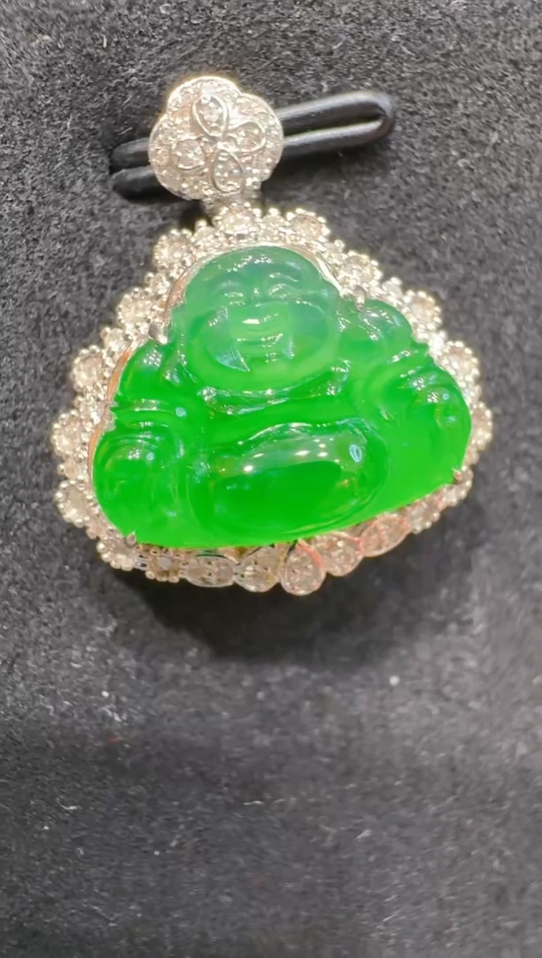 吊坠(不含链)18K金镶嵌翡翠多样性团购发一件