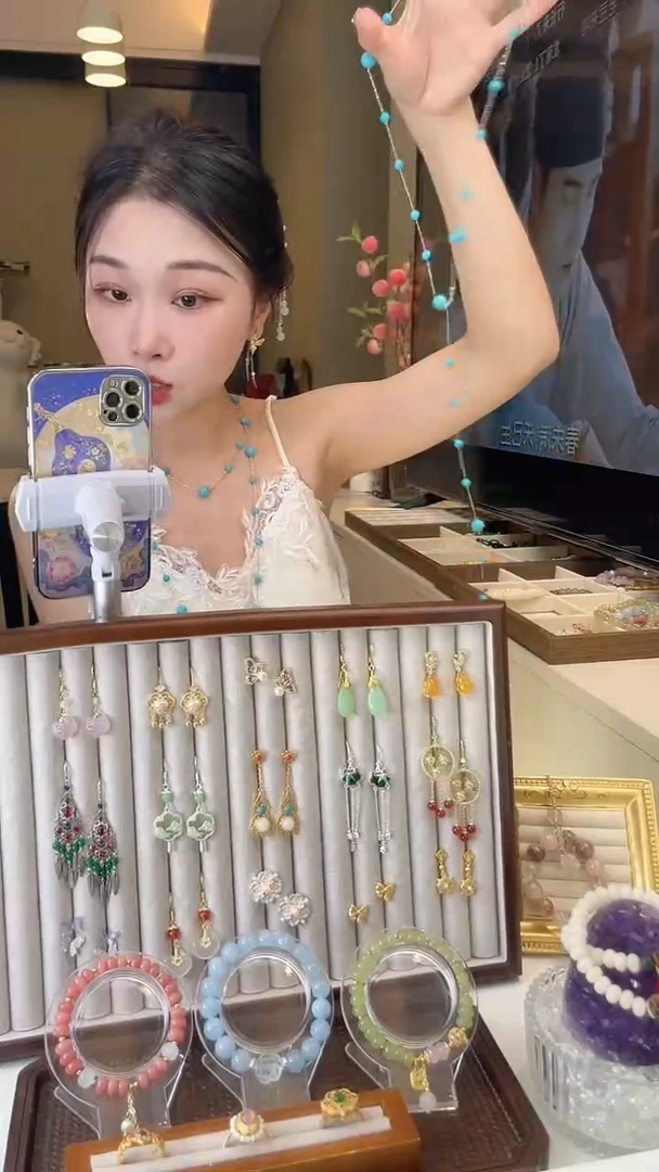 无铜合金无铜合金蓝色项链