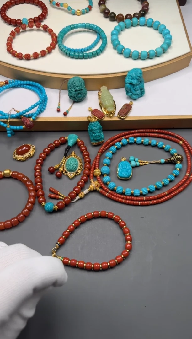 18K金镶嵌手串南红玛瑙万***～1111