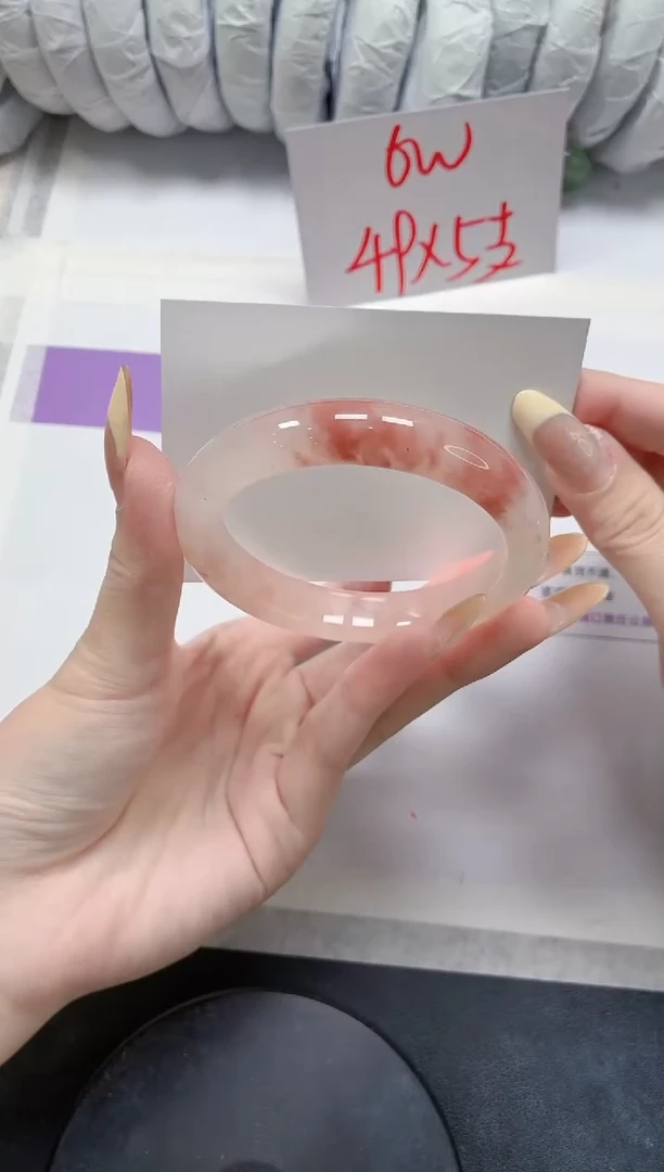 石英质玉手镯未镶嵌323-58.2桃花