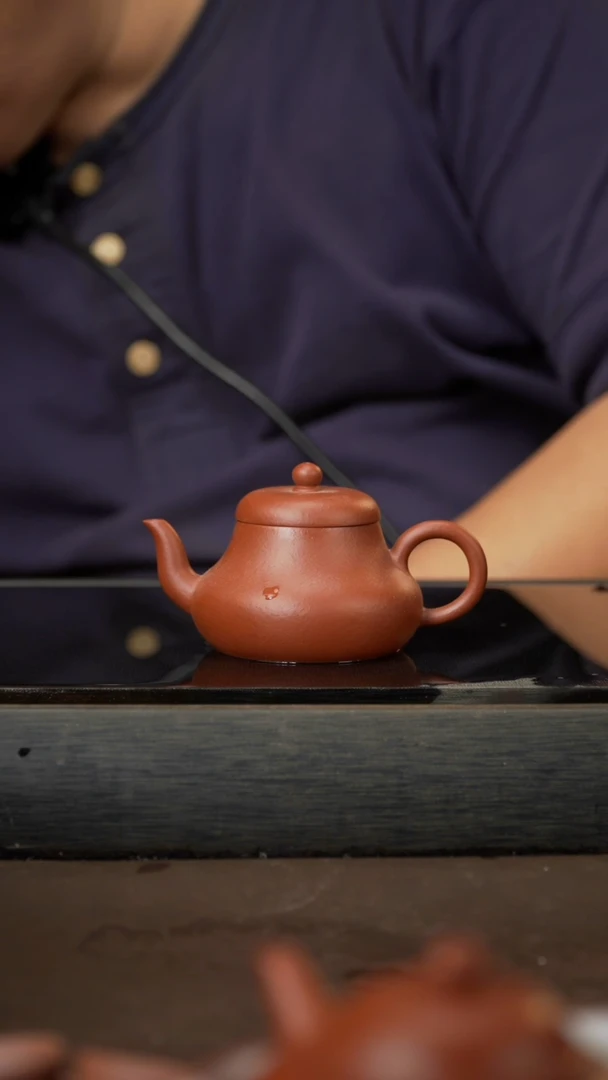 茶壶紫砂05，君德，朱泥，100cc