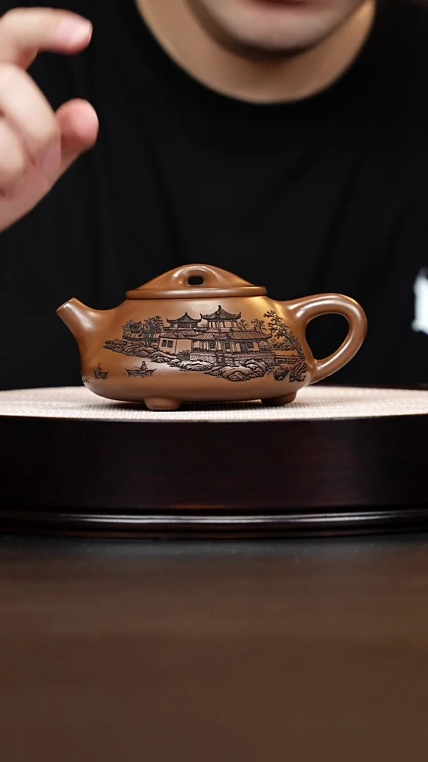 茶壶紫砂石瓢壶 蒋琴  明朝土