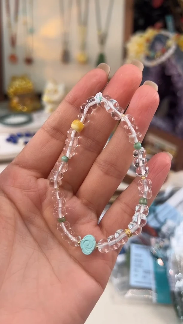 水晶手链18K金镶嵌@@C921B016862