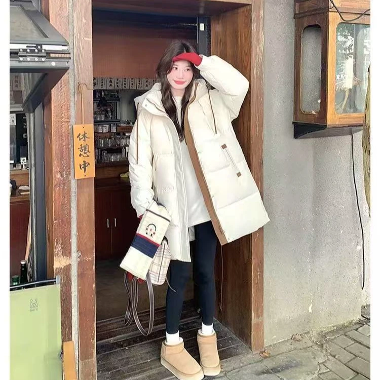 羽绒服短款连帽中长款加厚韩版女款LX2148