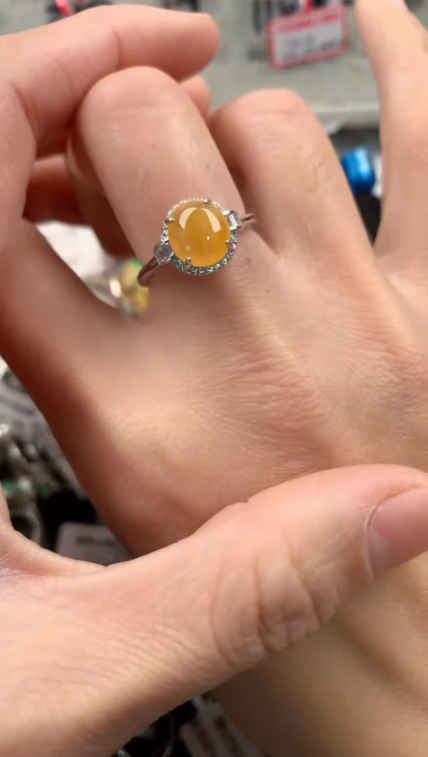 银S925镶嵌戒指翡翠3                    3