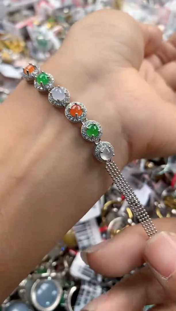 银S925镶嵌戒指翡翠555                    2