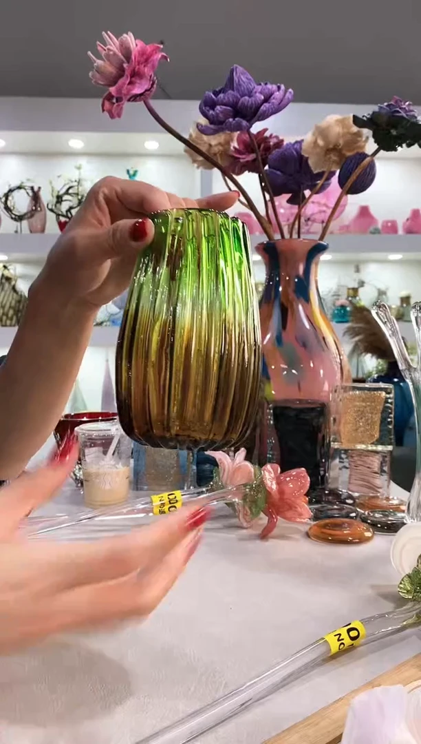 慕忆家手作琉璃花瓶瑕中号