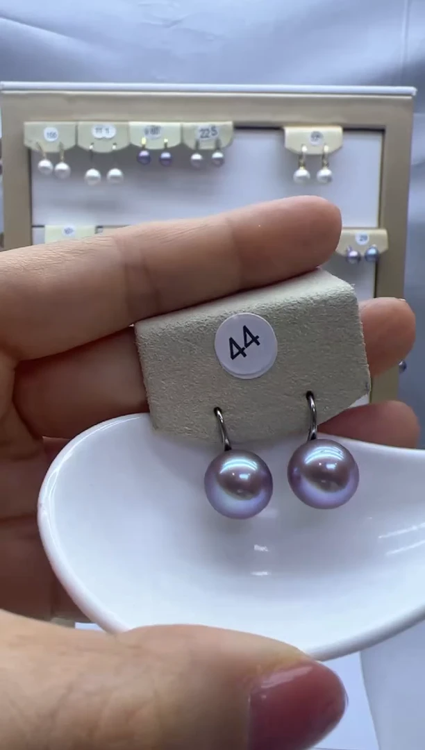 【闪购商品】淡水珍珠耳饰银S925镶嵌44