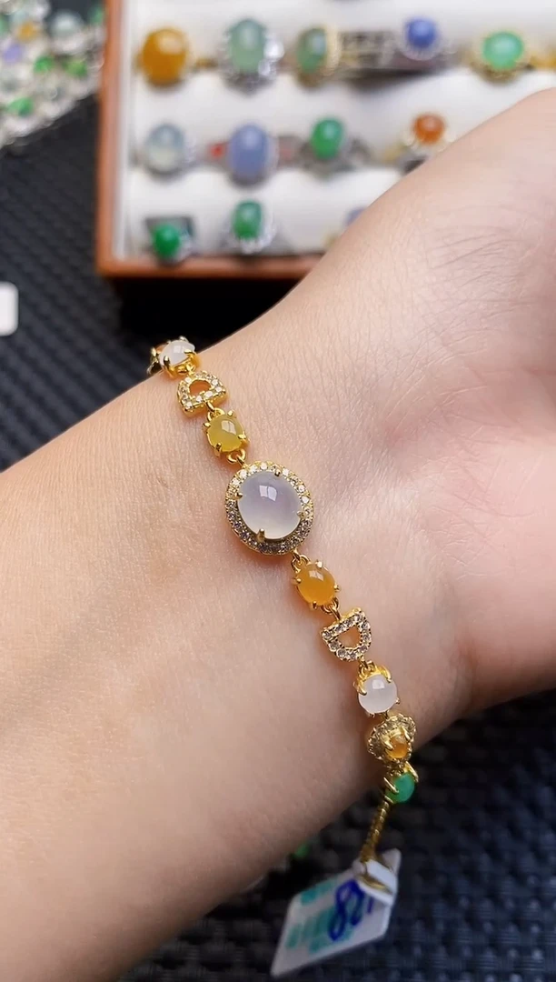 银S925镶嵌戒指翡翠3278